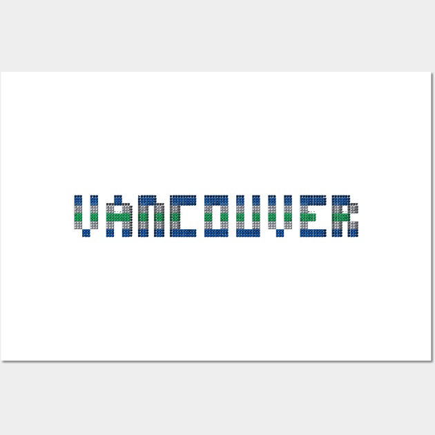 Tiled Pixel Hockey City Vancouver 2017 Wall Art by gkillerb